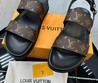Мужские кожаные сандалии Louis Vuitton 2023-2024 коричневые