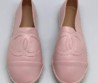 Женские летние кожаные эспадрильи Chanel Pink