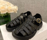 Женские кожаные сандалии Celine 2023-2024 черные