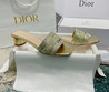Женские текстильные туфли Christian Dior 2023-2024 золотые со стразами