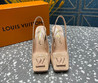 Женские кожаные туфли Louis Vuitton 2023-2024 бежевые