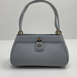 Женская кожаная сумка Christian Dior 2023-2024 20х13 серая