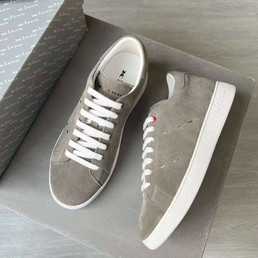 Мужские замшевые кроссовки Kiton 2023-2024 серые