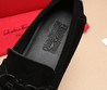 Мужские замшевые мокасины Salvatore Ferragamo 2023-2024 черные