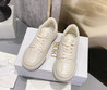 Женские кожаные кроссовки Christian Dior 2023-2024 кремовые