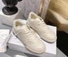 Женские кожаные кроссовки Christian Dior 2023-2024 кремовые