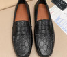 Мужские кожаные мокасины Gucci 2023-2024 черные