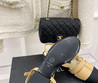 Женские кожаные босоножки Chanel 2023-2024 бежевые с черным