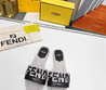 Женские комбинированные шлепанцы Fendi 2023-2024 белые с черным