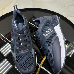 Мужские комбинированные кроссовки Emporio Armani 2023-2024 синие