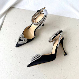 Женские атласные туфли Mach & Mach 2023-2024 черные