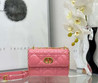 Женская кожаная сумка Christian Dior 19х12 2023-2024 розовая