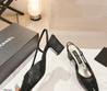 Женские кожаные туфли Chanel 2023-2024 черные