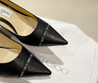 Женские кожаные туфли Jimmy Choo 2023-2024 черные с логотипом