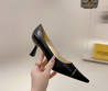 Женские кожаные туфли Jimmy Choo 2023-2024 черные с логотипом