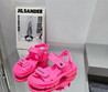 Женские кожаные сандалии Balenciaga 2023-2024 розовые