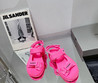 Женские кожаные сандалии Balenciaga 2023-2024 розовые