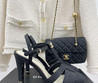 Женские текстильные туфли Chanel 2023-2024 черные