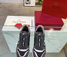 Мужские комбинированные кроссовки Valentino 2023-2024 коричневые с серым