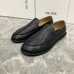 Женские кожаные лоферы The Row 2023-2024 черные
