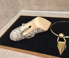 Женские туфли Jimmy Choo 2023-2024 бежевые с украшениями