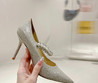 Женские туфли Jimmy Choo 2023-2024 бежевые с блестками