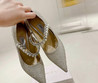Женские туфли Jimmy Choo 2023-2024 бежевые с блестками