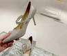 Женские туфли Jimmy Choo 2023-2024 бежевые с блестками