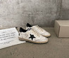 Женские кожаные кроссовки Golden Goose 2023-2024 белые с черной звездой