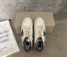 Женские кожаные кроссовки Golden Goose 2023-2024 белые с зеленой звездой
