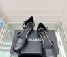 Женские кожаные туфли Chanel Mary Janes 2023-2024 черные