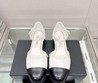 Женские кожаные туфли Chanel Mary Janes 2023-2024 белые с черным носом