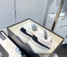 Женские комбинированные кроссовки Chanel 2023-2024 белые с серым