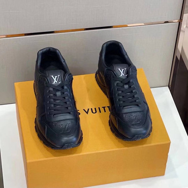 Мужские кожаные кроссовки Louis Vuitton Run Away 2023-2024 черные