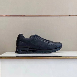 Мужские кожаные кроссовки Louis Vuitton Run Away 2023-2024 черные