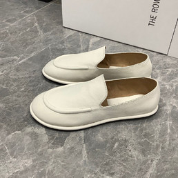 Женские кожаные мокасины The Row 2023-2024 белые