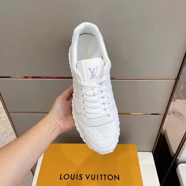 Мужские кожаные кроссовки Louis Vuitton Run Away 2023 белые