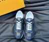 Мужские кожаные кроссовки Louis Vuitton Run Away 2023 синие