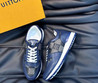 Мужские кожаные кроссовки Louis Vuitton Run Away 2023 синие