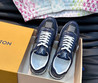 Мужские кожаные кроссовки Louis Vuitton Run Away 2023 синие