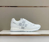 Мужские кожаные кроссовки Louis Vuitton Run Away 2023 белые с серым