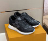 Мужские кожаные кроссовки Louis Vuitton Run Away 2023 черные
