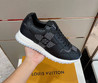 Мужские кожаные кроссовки Louis Vuitton Run Away 2023 черные