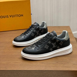 Мужские кожаные кроссовки Louis Vuitton Beverly Hills 2023 черные