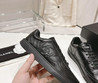 Женские кожаные кроссовки Chanel 2023 черные