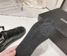 Женские кожаные кроссовки Chanel 2023 черные