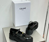 Женские кожаные босоножки Celine 2023 черные