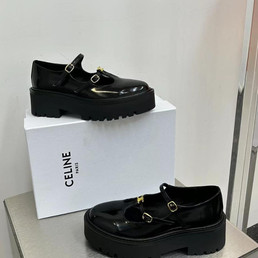 Женские кожаные босоножки Celine 2023 черные