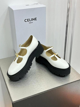 Женские кожаные босоножки Celine 2023 белые