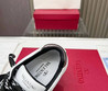 Мужские кожаные кроссовки Valentino 2023 белые с черным